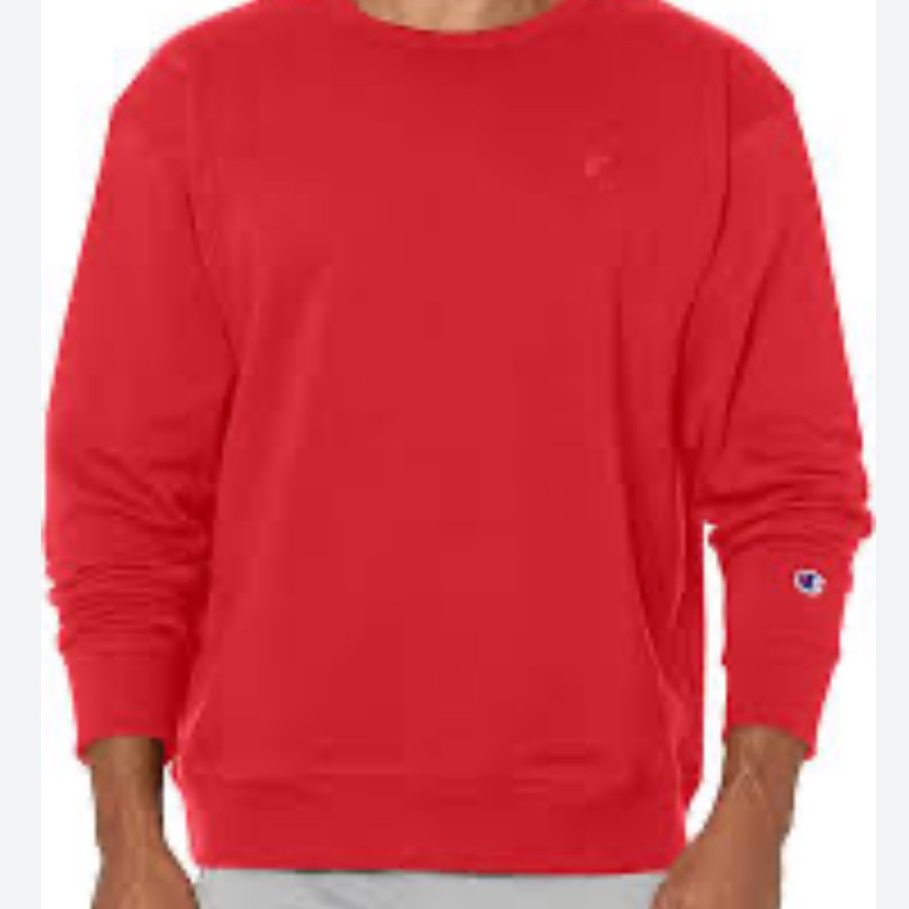 Red Champion Crew Neck Sweatshirt Men's L
